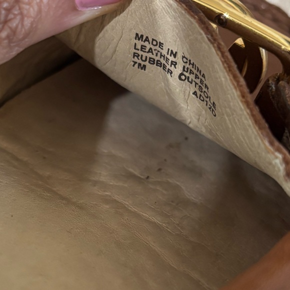 Michael Kors Brown Leather MK Logo minimalist business casual Loafers - Picture 6 of 6